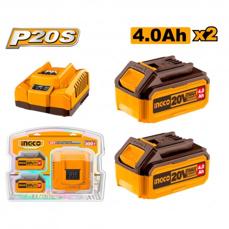 KIT 2 BATTERIE 4AH + CARICABATTERIA